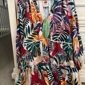 Farm Rio Macaw Mini Dress Multi